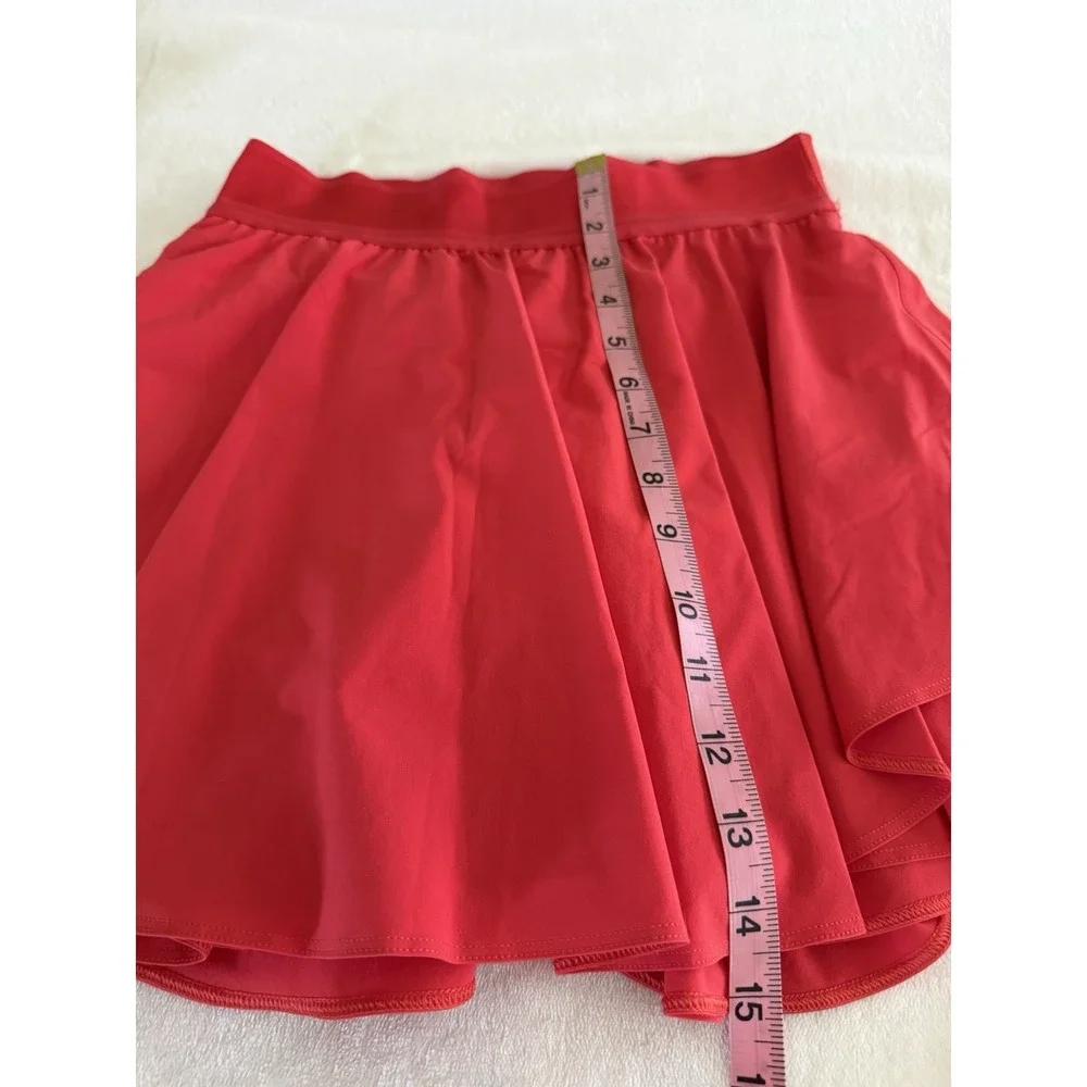 Lululemon Court Rival High Rise Skirt Size 4 Red Tennis Golf‎ Skort